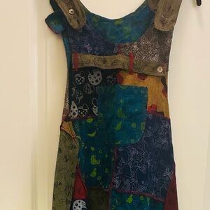 Boho Patchwork Harem pants in Teal, Navy & Olive